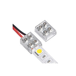 Ledkia Connecteur câblé pour Ruban LED 12/24V DC avec Vis 10 mm