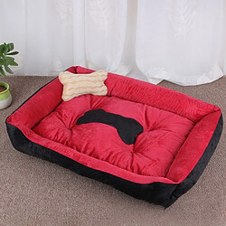 Wewoo Panier pour chien Coussin tapis de chat pour chien, modèle Big Bean Warm Warm, pour taille: M, 70 × 50 × 15 cm (noir, rouge)