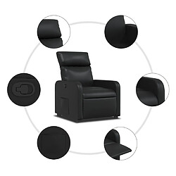 Acheter vidaXL Fauteuil inclinable Noir Similicuir