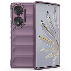 Htdmobiles Coque pour Huawei Honor 70 5G - housse etui silicone gel fine + verre trempe - MAUVE