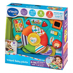 VTech Volant Baby Pilote Volant interactif - Éveil musical et sensoriel - Boutons éducatifs - 6-36 mois