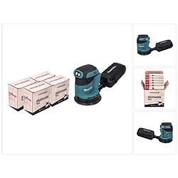 Makita DBO 180 Z Ponceuse excentrique sans fil 18 V - 125 mm + 4x Sets de ponçage Toolbrothers TURTLE - sans batterie, sans chargeur