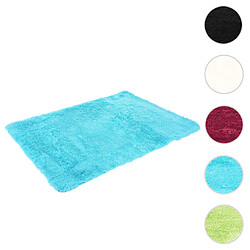 Mendler Tapis HWC-F69, Shaggy tapis à poils longs, tissu/textile doux et moelleux 160x120cm ~ turquoise