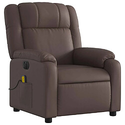 Avis vidaXL Fauteuil de massage inclinable électrique marron similicuir