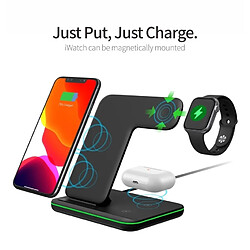 Universal Porte-chargeur sans fil 15W Qi Fast Charging Quay Station Apple Watch 5 Pro pour 1211 XS XR X 8 |