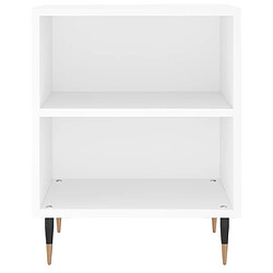 Maison Chic Lot de 2 Tables de chevet,Table de nuit,Table d'appoint pour salon blanc 40x30x50 cm bois d'ingénierie -MN26054 pas cher