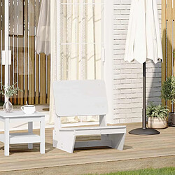 vidaXL Chaise de jardin blanc 60x64x70,5 cm bois de pin massif