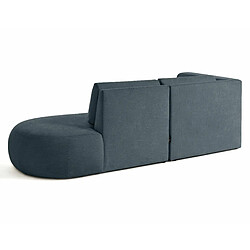 Acheter Lisa Design Santorini - canapé modulable d'angle gauche + pouf - 4 places - en tissu texturé