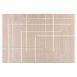 Lisa Design Telio - tapis rectangulaire motif graphique - beige