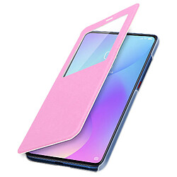 Avizar Housse Xiaomi Mi 9T Étui Fenêtre d'affichage Protection Intégrale Rose