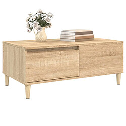 Avis vidaXL Table basse Chêne sonoma 90x50x36,5 cm Bois d'ingénierie