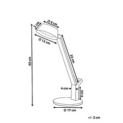 Avis Beliani Lampe de bureau CHAMAELEON Argenté