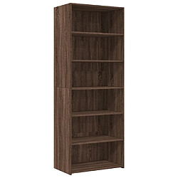 vidaXL Buffet haut chêne marron 70x41x185 cm bois d'ingénierie