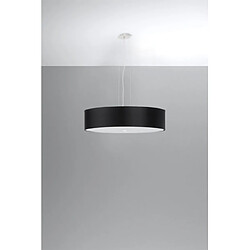 Luminaire Center Suspension Skala Verre,acier,tissu Noir 5 ampoules 102cm