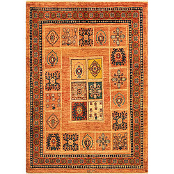 Vidal Tapis de laine 152x106 orange Kashkuli