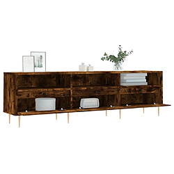 Acheter Maison Chic Meuble TV scandinave - Banc TV pour salon chêne fumé 150x30x44,5 cm bois d'ingénierie -MN93222