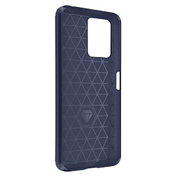 Avizar Coque pour Xiaomi Redmi Note 12 4G et 5G Renforcée Souple Carbone Brossé Bleu