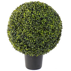 Pegane Plante artificielle haute gamme Spécial extérieur / Buis boule artificiel - Dim : H.60 x D.47 cm