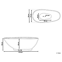 Avis Beliani Baignoire îlot bleu marine 170 x 80 cm RIOJA