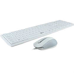 Universal Combinaison clavier et souris ultra-fine câblée multimédia clavier et souris blanc Ordinateurs de bureau Ordinateurs portables Smart TV | Combinaison clavier et souris | Clavier V100 Housse clavier et souris (noir) pas cher