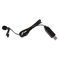 Microphone Mini USB Clip-on Cravate Microphone Condensateur Omnidirectionnel pour PC Internet Noir