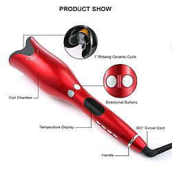 Avis Bigoudi à Rotation Automatique Hair Waver Curling Iron Styler Styling Tools Rouge