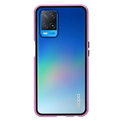 Coque en métal double face, ultra clair, fermeture magnétique, violet pour votre Oppo A54 4G