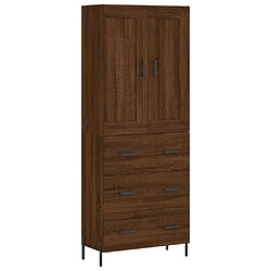 Maison Chic Buffet,Meuble de Rangement,commode pour salon,Cuisine Chêne marron 69,5x34x180 cm Bois d'ingénierie -MN23746