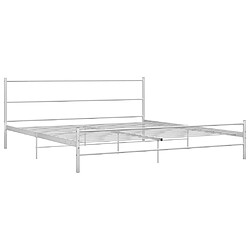 Maison Chic Lit adulte - Lit simple Cadre de lit,Structure du lit Contemporain Blanc Métal 180 x 200 cm -MN24837