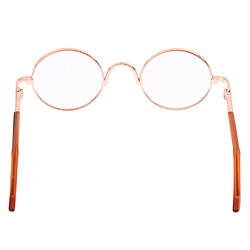 Avis Lunettes rondes en cuivre pour 1/6 blythe 9cm salon poupée or clair