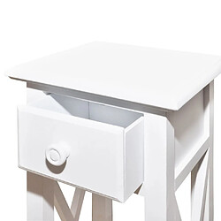 Acheter Maison Chic Table d'appoint | Table Basse avec tiroir Blanc -GKD62567