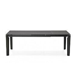 Avis Inside 75 Table extensible 8 couverts LORD 190 cm pieds bois foncé plateau céramique pierre