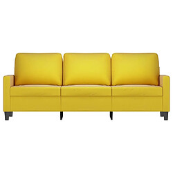 Avis Maison Chic Canapé à 3 places,Canapé droit,Sofa de Salon,Banquette Jaune 180 cm Velours -GKD459943