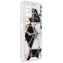 Avizar Coque Marbre Samsung Galaxy A03s Hybride avec Coins Renforcés noir et blanc