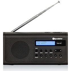 Radio Numérique Portable DAB/DAB+/FM, Alimentée par le Secteur / la Batterie, , Noir, Roadstar, TRA-300D+BK