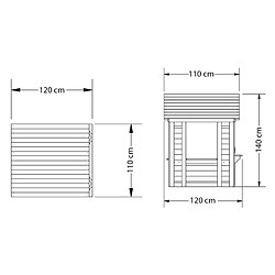 Backyard Discovery Sweetwater Maisonnette en Bois | Maisonnette de Jardin | Cabane Enfant Exterieur bois / Maisonnette Exterieur / Maisonnette de Jardin en bois / Cabane Maisonnette avec Cuisine