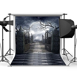 Universal 5x7ft Halloween Grave Gate Photography Backdrop Background Studio Prop