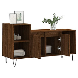 Avis vidaXL Meuble TV Chêne marron 100x35x55 cm Bois d'ingénierie