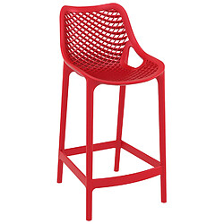 Alterego Tabouret snack mi-hauteur 'BROZER MINI' rouge pas cher