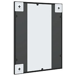 Maison Chic Miroir mural | Miroir Décoration pour Maison Salle de Bain noir 40x50 cm rectangulaire fer -GKD56597 pas cher