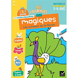 Mes coloriages magiques, maternelle petite section, 3-4 ans : les animaux de la ferme