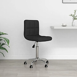 vidaXL Chaise pivotante de bureau Noir Tissu