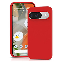 Htdmobiles Coque pour Google Pixel 9 et 9 Pro 5G - housse etui silicone gel fine + verre trempe - ROUGE