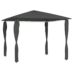 vidaXL Belvédère à revêtement de poteaux 3x3x2,6 m Anthracite 160 g/m²