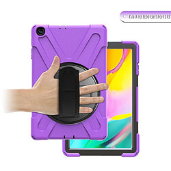 Coque en TPU + Silicone combo en forme de X violet pour votre Samsung Galaxy Tab A 10.1 (2019) SM-T515