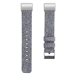 Wewoo Bracelet pour montre connectée FITBIT Charge 2 de en toile avec toiletaille S gris clair