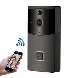 Wewoo Interphone vidéo Visiophone noir Sans Fil Intelligent Sonnette 720 P WiFi Caméra Maison Sécurité Sûr, Soutien PIR Détection / Vision Nocturne / Téléphone Mobile APP