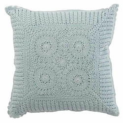 Paris Prix Coussin Déco Dentelle 45x45cm Bleu