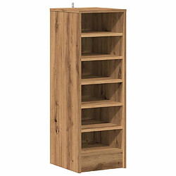 vidaXL Armoire à chaussures chêne artisanal 32x35x92cm bois ingénierie