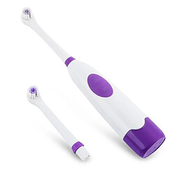 Brosse à dents électrique Brosse à dents souple imperméable antidérapante avec 2 têtes de brosse